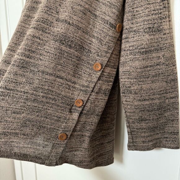 Perch By Blu Pepper Sweater Top Womens 2XL Brown Knit Elbow Patches Pullover - Picture 6 of 14